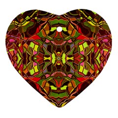 Abstract #8   I   Autumn 6000 Ornament (heart) by KesaliSkyeArt