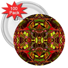 Abstract #8   I   Autumn 6000 3  Buttons (100 Pack)  by KesaliSkyeArt