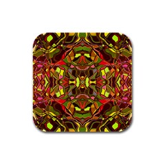 Abstract #8   I   Autumn 6000 Rubber Square Coaster (4 Pack)  by KesaliSkyeArt