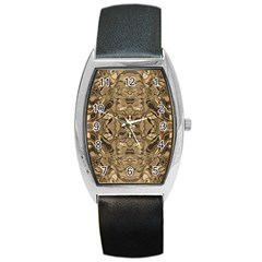 Abstract #8   Ii   Antiqued 6000 Barrel Style Metal Watch