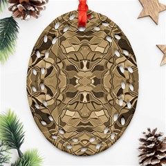 Abstract #8   Ii   Antiqued 6000 Oval Filigree Ornament (two Sides)