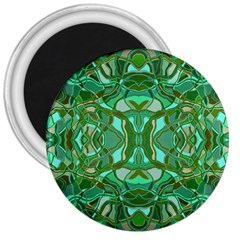 Abstract #8   Aqua Jungle 6000 3  Magnets by KesaliSkyeArt