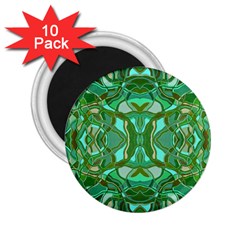 Abstract #8   Aqua Jungle 6000 2 25  Magnets (10 Pack)  by KesaliSkyeArt