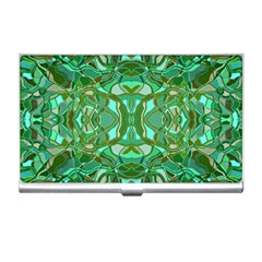 Abstract #8   Aqua Jungle 6000 Business Card Holder by KesaliSkyeArt