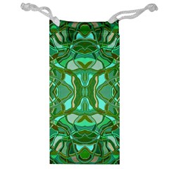 Abstract #8   Aqua Jungle 6000 Jewelry Bag by KesaliSkyeArt