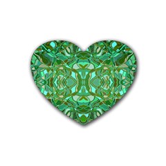 Abstract #8   Aqua Jungle 6000 Heart Coaster (4 Pack)  by KesaliSkyeArt