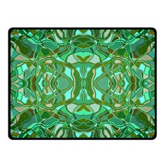 Abstract #8   Aqua Jungle 6000 Fleece Blanket (small) by KesaliSkyeArt