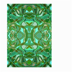 Abstract #8   Aqua Jungle 6000 Large Garden Flag (two Sides) by KesaliSkyeArt