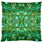 Abstract #8   Aqua Jungle 6000 Large Cushion Case (One Side) Front