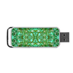 Abstract #8   Aqua Jungle 6000 Portable Usb Flash (one Side) by KesaliSkyeArt