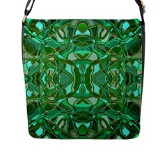 Abstract #8   Aqua Jungle 6000 Flap Closure Messenger Bag (l) by KesaliSkyeArt