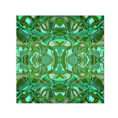 Abstract #8   Aqua Jungle 6000 Small Satin Scarf (square) by KesaliSkyeArt