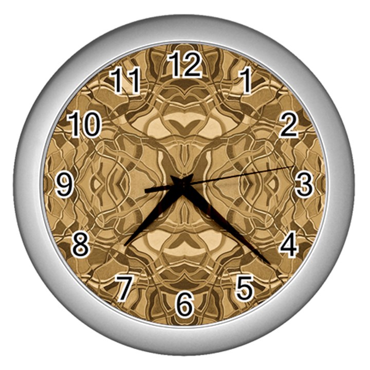 Abstract #8   Iii   Antique 6000 Wall Clock (Silver)