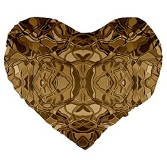 Abstract #8   Iii   Antique 6000 Large 19  Premium Heart Shape Cushions by KesaliSkyeArt