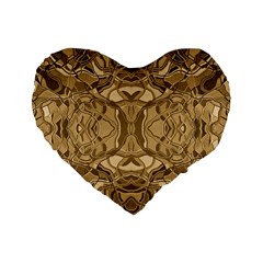 Abstract #8   Iii   Antique 6000 Standard 16  Premium Flano Heart Shape Cushions by KesaliSkyeArt