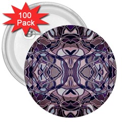 Abstract #8   Iii   Aquatic 6000 3  Buttons (100 Pack)  by KesaliSkyeArt