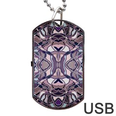 Abstract #8   Iii   Aquatic 6000 Dog Tag Usb Flash (two Sides) by KesaliSkyeArt