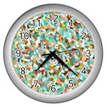 Affectionate Wall Clock (Silver) Front