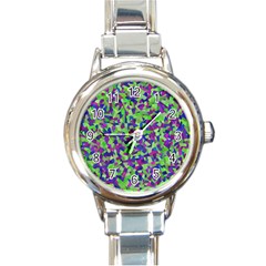 Nocturnal Round Italian Charm Watch by artifiart