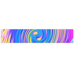 Cool Abstract Pink Blue And Yellow Twirl Liquid Art Large Flano Scarf 