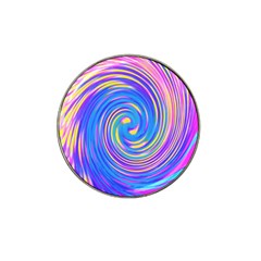 Cool Abstract Pink Blue And Yellow Twirl Liquid Art Hat Clip Ball Marker