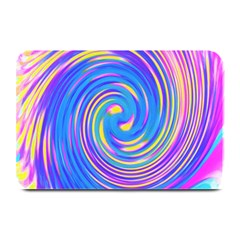 Cool Abstract Pink Blue And Yellow Twirl Liquid Art Plate Mats