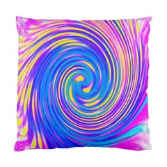 Cool Abstract Pink Blue And Yellow Twirl Liquid Art Standard Cushion Case (one Side) by myrubiogarden