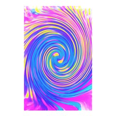 Cool Abstract Pink Blue And Yellow Twirl Liquid Art Shower Curtain 48  X 72  (small)  by myrubiogarden