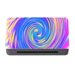 Cool Abstract Pink Blue And Yellow Twirl Liquid Art Memory Card Reader with CF Front