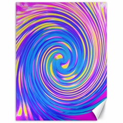 Cool Abstract Pink Blue And Yellow Twirl Liquid Art Canvas 18  X 24  by myrubiogarden