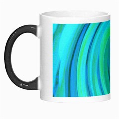 Groovy Cool Abstract Aqua Liquid Art Swirl Painting Morph Mugs by myrubiogarden