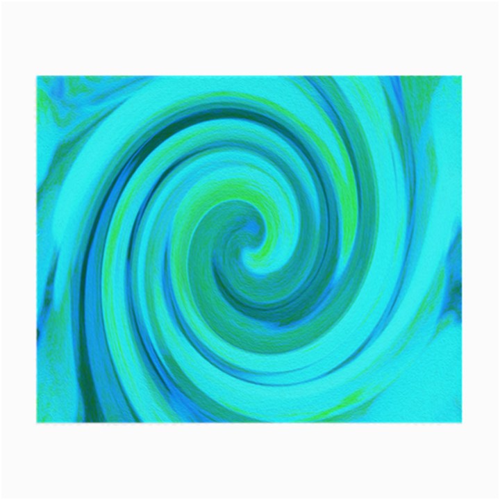 Groovy Cool Abstract Aqua Liquid Art Swirl Painting Small Glasses Cloth