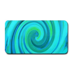 Groovy Cool Abstract Aqua Liquid Art Swirl Painting Medium Bar Mats by myrubiogarden