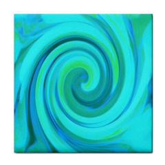 Groovy Cool Abstract Aqua Liquid Art Swirl Painting Face Towel