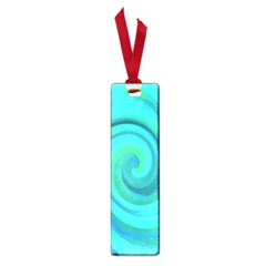 Groovy Cool Abstract Aqua Liquid Art Swirl Painting Small Book Marks by myrubiogarden