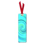 Groovy Cool Abstract Aqua Liquid Art Swirl Painting Small Book Marks Front