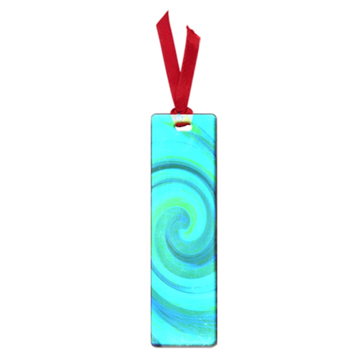 Groovy Cool Abstract Aqua Liquid Art Swirl Painting Small Book Marks