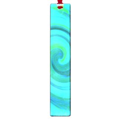 Groovy Cool Abstract Aqua Liquid Art Swirl Painting Large Book Marks by myrubiogarden