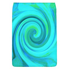 Groovy Cool Abstract Aqua Liquid Art Swirl Painting Removable Flap Cover (l) by myrubiogarden