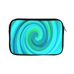 Groovy Cool Abstract Aqua Liquid Art Swirl Painting Apple Ipad Mini Zipper Cases by myrubiogarden