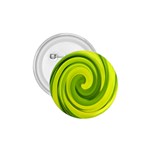 Groovy Abstract Green Liquid Art Swirl Painting 1.75  Buttons Front