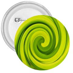 Groovy Abstract Green Liquid Art Swirl Painting 3  Buttons