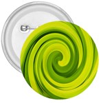 Groovy Abstract Green Liquid Art Swirl Painting 3  Buttons Front