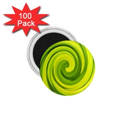 Groovy Abstract Green Liquid Art Swirl Painting 1 75  Magnets (100 Pack)  by myrubiogarden