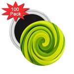 Groovy Abstract Green Liquid Art Swirl Painting 2.25  Magnets (100 pack)  Front