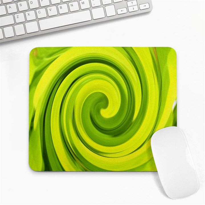 Groovy Abstract Green Liquid Art Swirl Painting Large Mousepads