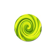 Groovy Abstract Green Liquid Art Swirl Painting Golf Ball Marker (4 Pack) by myrubiogarden