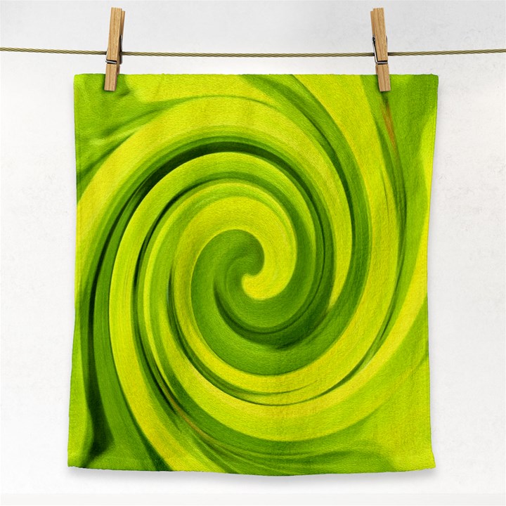 Groovy Abstract Green Liquid Art Swirl Painting Face Towel