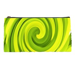 Groovy Abstract Green Liquid Art Swirl Painting Pencil Cases by myrubiogarden