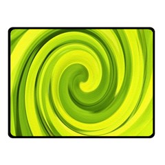 Groovy Abstract Green Liquid Art Swirl Painting Fleece Blanket (small) by myrubiogarden